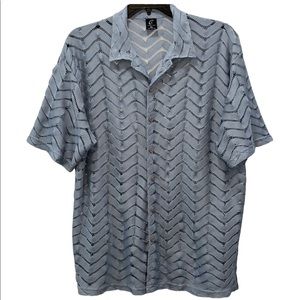 CLAUDIO NUCCI Men’s Button Down See Through Shirt